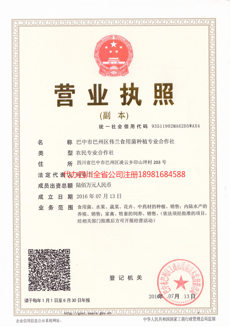 广水广水伟兰食用菌种植专业合作社